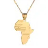 Hänge halsband afrikansk land silver färg congo kartmönster halsband för kvinnor män guld smycken
