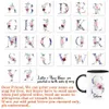 Mugs Personalized floral coffee cup with name creative drum cup water cup tea milk birthday Mothers Day surprise gift J240428