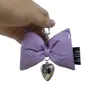 Keychains Bow Phone Lanyard Bowknot Heart Pendant Wrist Strap Detachable Chain Keyring Portable Accessory For Women
