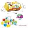 Zabawki do kąpieli dla niemowląt 6/12PCS Montessori Smart Eggs in Cup Education Early Learn