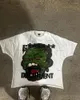 Herren-T-Shirts Harajuku Retro Classic Cartoon Print Round Neck T-Shirt Männer Y2K American Street Modemarke Übergroße kurzärmelige Oberseite