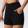 Al Summer Yoga Shorts Leggings Sports High-Hise Stretch Short Pantal Pantalon Naked Paptinement Fitness Fitness Fitness Runnis Tennis Shorts Honey Peach Peach Hip Coll Matching Bra