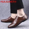 Sapatos casuais de couro genuíno homens de luxo masculino masculino mudo mocassins de estilo britânico Oxfords Formal Dress