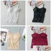 Camisoles tankar vadderade Coghet Floral Vest Top y Underwear Tank Flower Cami Bralette Womens Lace Camisole Drop Delivery Apparel Otm8U Otb8s