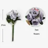 Fiori decorativi da 27 cm di seta peonia bouquet rosa rosa rosa artificiale finto 7 grandi teste da sposa da sposa arredamento