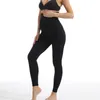 Aktywne spodnie wysokie talia legginsy macierzyńskie Elastyczne chude dla kobiet w ciąży Wsparcie brzucha poporodowe ciała shaper fitness