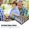 Falten Magnetic Chess Set Gold Silber Travel Schachbrettspielsets tragbares Schach -Set -Brettspiel für Kinder Erwachsene 240415