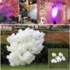 Dekoratif Çiçekler 140 Yapay Kiraz Çiçeği Düğün Kemerleri İpek İşlemeli Toplar Beyaz Şubelerle Dekorasyonlu