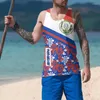Мужские майки вершины парагвай флага карта 3D Print Top для мужской одежды. Случайный гавайский спортивный жилет национальный эмблем
