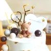 Fournitures de fête Love You Mute Bear Cake Topper Baby Shower Decorations Mariage Anniversaire Anniversaire de la Saint-Valentin Décoration