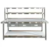 Metall slitaresistent 304 rostfritt stålbord, integrerat bord och stol med flera storlekar med lådor