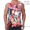 Parcours masculin Summer Imprimez pour hommes Tops Tops Femmes Gyro Zeppeli Jojos Bizarre Adventure Steel Ball Run Shorts Beach Shorts Fitness Vest