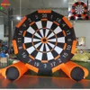 Free Ship Outdoor Activities Giant 5mH (16.5ft) with 6balls Orange Inflatable Dart Board Commercial Blow Up Soccer Darts Carnival Games For Sale