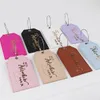 Cross-border New Product Steel Wire Color Pu Luggage Tag Flight Suitcase Tag Address Name Information Tag In Stock