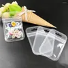Bolsas de almacenamiento 50 piezas PVC Bag Transparente Pearlescent Espesado Sello de plástico Joyería Diy Panquería Packle Pack Pack Pack