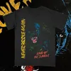 Erkek Tişörtleri Gotik Punk Koyu Tarz Giysileri Erkekler Y2K Karikatür Baskılı Kısa Kollu Yüksek Sokak Moda Çok Büyük Boy Tişörtler Kadın
