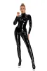 APPARENTER SEXY OpenCup Shiny Shiny Pvc Latex Catsuit for Women Open Crotch Bashing Long Mansuit Wetlook Fetish Suituesuits XXXL Black Red