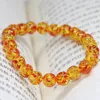 STRAND OAIITE 8mm gele topaz kralen natuursteenhars barnsteenarmband mannen en vrouwen yoga meditatie sieraden geschenken