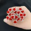 Clip per capelli Fashion Wedding Bridal Parl Flower Rose Rose Crystal Crystal Rhinestone Pin Accessori per la damigella per capelli da damigella