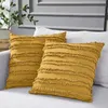 Kussen/decoratief geel gestreepte kussenhoezen 45x45 worpdeksel voor bank woningdecoraties voor sofa slaapkamer stevige kleurkisten