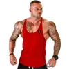 Mens Bodybuilding Tank Top Gyms Fitness ärmlös skjorta manlig bomullskläder Singlet Vest undertröja HOMBRE 240410
