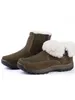 Boots ovxuan hiver extérieur pour hommes Chaussures de neige vintage VILTINE Cuir Safety Botas Hombre Traineurs en peluche chaude marche