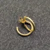 新しいデザイナーdy earrings 925銀ゴールドイヤリングクロスオーバーデザイナーイヤリング女性ボタンスレッドレトロ多肢選択デザイナーのユダヤ人非フェーディング