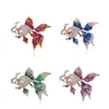 Spille Beauterry Rhinestone Goldfish Women Women Unisex Fashion Animal Pins Multicolour Opzionale Accessori per feste casuali Regali