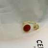 Pierścienie wysokie koszty wydajność biżuteria wykwintna czerwona pierścień i luksus z inkrustowanym palcem eleganckie akcesoria z wspólną vnainą