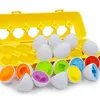 Zabawki do kąpieli dla niemowląt 6/12PCS Montessori Smart Eggs in Cup Education Early Learn