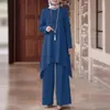 Vêtements ethniques Eid Hobe musulman Abayas pour femmes Ensemble Musulman Ensembles Maroc Ramadan Caftan Dubai Abaya Kaftan Tops Lignet