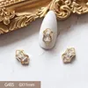 10pcslot 3D Drop Love Oval Alloy Nail Art Zircon Pearl Crystal Metal Manicure DIY Nails Accesorios Supplies Decorations Charms 240426