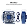 K50 Fan USB Fan Fan Fluxo de ar forte Operação silenciosa de três velocidades Ventilador portátil 360 ° Cabeça rotativa para o escritório em casa Desktop