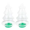 Vazen 2 PCS Kerstmis Candy Jar Clear Container Sugar Bottle Packing The Pet Biscuits Xmas Storage Wapping