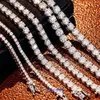 Hip Hop Jewelry 2mm 3mm 4mm 5mm Vvs Moissanite Diamond Cluster Iced Out Tennis Chain Bracelet 925 Sliver Necklace for Men Women