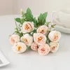 Dekorativa blommor 1pc Artificial Flower Rose Bouquet For Home Wedding Bridal Party Jul dekoration Trädgårdsbågar Wreaths Diy Presentlåda