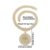 Дизайнерские подвесные ожерелья универсальная индивидуальность полная бриллиантовая сплава Большой подвесная уличная