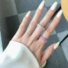 Clusterringen S925 Sterling zilveren hartvormige zirkoonring zoete koele pai diamant licht luxe kleurrijke sprankelende bruiloft