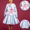 Kleidung Sets Designer Elegante Blumenprinzessin Langarm Kinder Baby Girl Set Party Outfits für Kinder Top Rock Kinder Kleidung