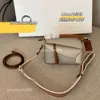 Çantalar Lady İspanya Tasarımcı Çanta Çanta Loe Gri Nakış 2024 Omuz Kayışı Mini Eklenmiş Elmas Yüksek Güzellik Crossbody İki Bulmaca Kayışı HRHF