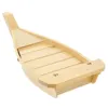 Dinnerware Sets Sushi Boat Wooden Plate Platter Japanese Dish For Plates Snack Party Shaped Bowl Appetizer Wood Sashimi