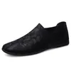 Casual Shoes 2024 Men Leather Loafers Lätt mjuk äkta slip-on sneakers Manlig lyxmockasinbåt