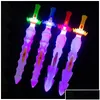 Led Swords/Guns Led Swords/Guns 8 PCS Luminous Swords Toys Kids Light Up flitsende toverstokken Party Plaything Prop Cosplay Boy Toy Ou Dhozn