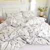 Ensemble de literie en noir et blanc pour le lit double sabanas CAMA Matrimonial Queenking Couperte