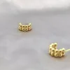 Stud Earrings Trend Circle for Women 2024 Luxe Gold Golde Ear Piercing Yellow Fashion Jewelry Girl Gift Accessoires