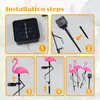 Solar Flamingo LED LED Outdoor Courtyard Lampa Garden Wodoodporna ścieżka stolika wystrój Patio Ground Lantern 240411