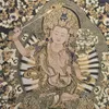 Dekoracyjne figurki Tybetu Buddyjskie thangka wiszące jak jedwabna haft haftowa Qianshoufo Kolekcja prezentów
