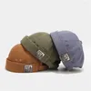 Berretti di cofano per bicchieri berretti retrò cupola melone cotone hip hop cappello docker per uomini donne unisex meccanico