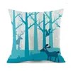 Kussen Kerstmoose Moose Pillowcase Katoen Linnen Print Decoratie Decoratie Vakantie kleurrijke kunst gepersonaliseerde cojines