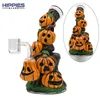 Borosilicate Glass Bong,Glass Pumpkin Pipe With Polymer Clay Decorations,Hand Painted Glass Rigs,Cute Pumpkin Glass Pipes,Glass Hookah,Glass Smoking Item,